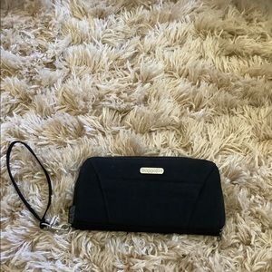 Baggallini RFID Protection black zip around wallet